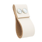 Puxador Dobatwo Parafuso - Couro Legítimo Creme - Parafuso Pr