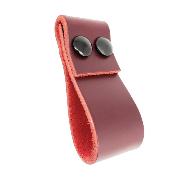 Puxador Dobatwo Parafuso - Couro Legítimo Marsala - Parafuso