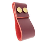 Puxador Dobatwo Parafuso - Couro Legítimo Marsala - Parafuso