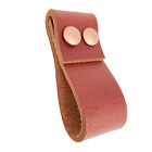 Puxador Dobatwo Parafuso - Couro Legítimo Mogno - Parafuso Co