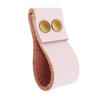 Puxador Dobatwo Parafuso - Couro Legítimo Rosa - Parafuso Dou