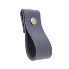 Puxador Dobi Parafuso - Couro Legítimo Azul Marinho - Parafus