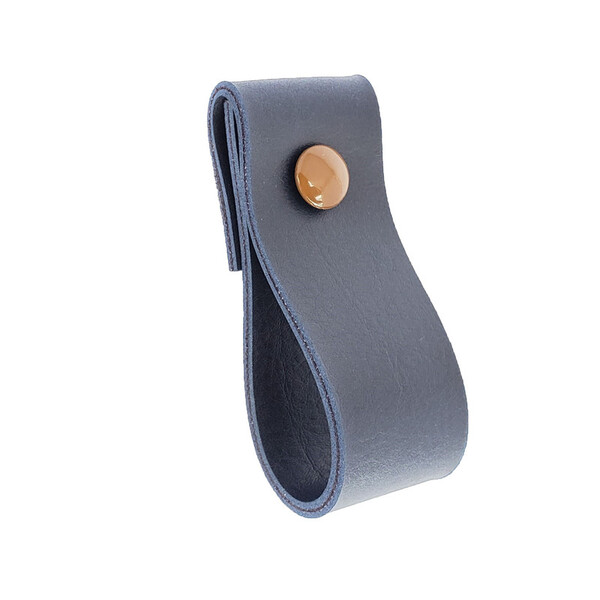 Puxador Dobi Parafuso - Textura De Couro Azul Marinho - Paraf