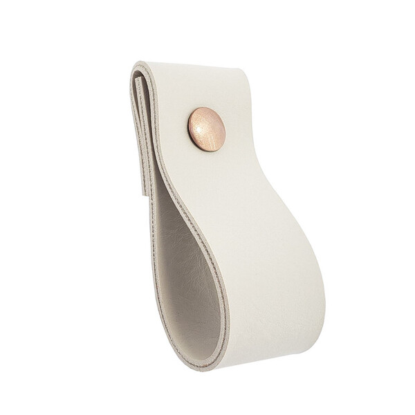 Puxador Dobi Parafuso - Textura De Couro Creme - Parafuso Ros