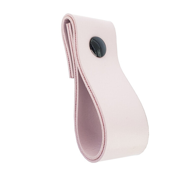 Puxador Dobi Parafuso - Textura De Couro Rosa - Parafuso Preto