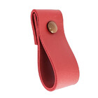 Puxador Dobi Parafuso - Textura De Couro Vermelho - Parafuso