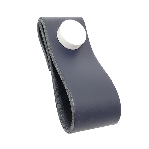 Puxador Dobi Tampa - Couro Legítimo Azul Marinho - Tampa Bran