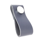 Puxador Dobi Tampa - Couro Legítimo Azul Marinho - Tampa Crom