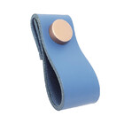 Puxador Dobi Tampa - Couro Legítimo Azul Marinho - Tampa Rose