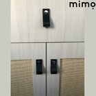 Puxador Dobi Tampa - Couro Legítimo Cinza - Tampa Cobre