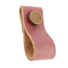 Puxador Dobi Tampa - Couro Legítimo Mogno - Tampa Marrom