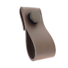 Puxador Dobi Tampa - Textura De Couro Marrom Escuro - Tampa P