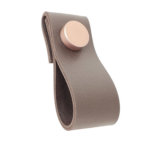 Puxador Dobi Tampa - Textura De Couro Marrom Escuro - Tampa R