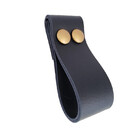 Puxador Dobitwo 2 Parafusos - Textura De Couro Azul Marinho -