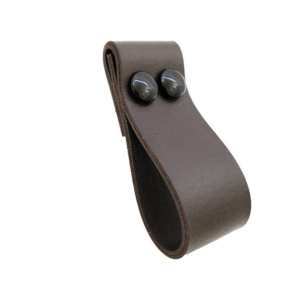 Puxador Dobitwo 2 Parafusos - Textura De Couro Marrom Escuro