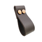 Puxador Dobitwo 2 Parafusos - Textura De Couro Marrom Escuro