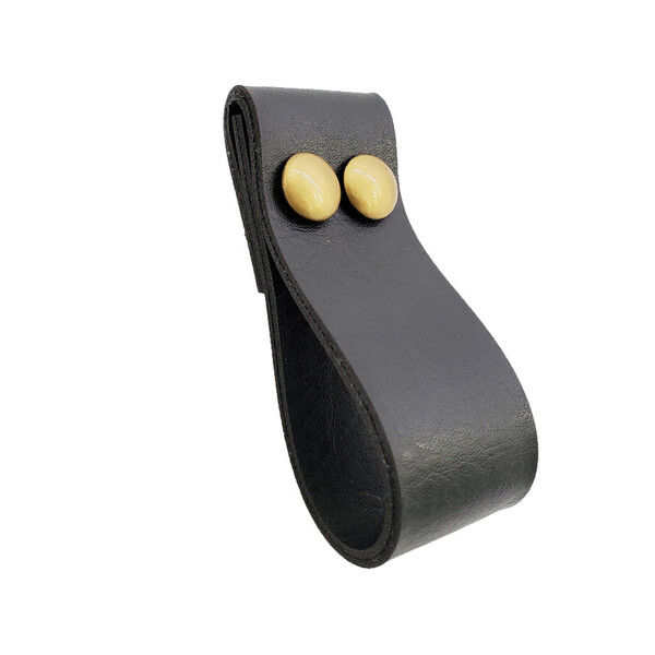 Puxador Dobitwo 2 Parafusos - Textura De Couro Preto - Parafu