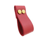 Puxador Dobitwo 2 Parafusos - Textura De Couro Vermelho - Par