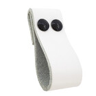 Puxador Dobitwo Parafuso - Couro Legítimo Branco - Parafuso P