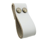 Puxador Dobitwo Parafuso - Couro Legítimo Cinza - Parafuso Ou