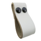 Puxador Dobitwo Parafuso - Couro Legítimo Cinza - Parafuso Pr