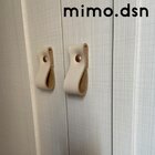 Puxador Dobitwo Parafuso - Couro Legítimo Cinza - Parafuso Pr