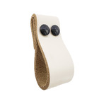 Puxador Dobitwo Parafuso - Couro Legítimo Creme - Parafuso Pr