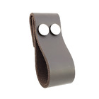 Puxador Dobitwo Parafuso - Couro Legítimo Marrom Escuro - Par