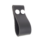 Puxador Dobitwo Parafuso - Couro Legítimo Preto - Parafuso Br