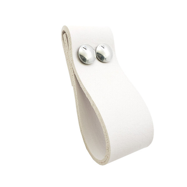 Puxador Dobitwo Parafusos - Textura De Couro Branco - Parafus