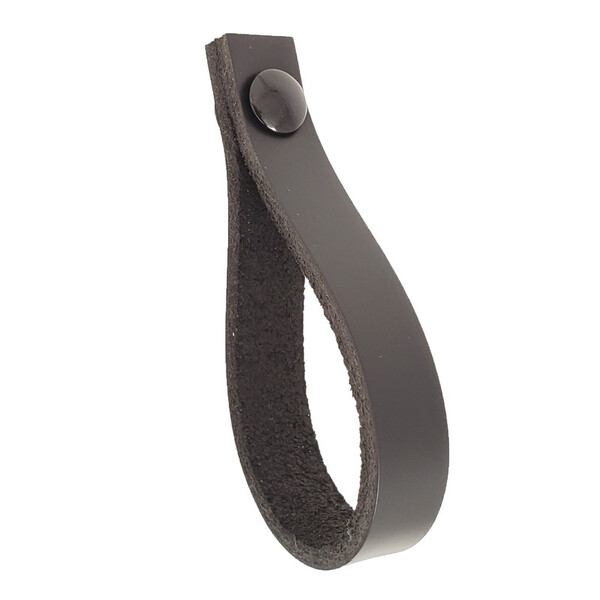 Puxador Dofi Parafuso - Couro Legítimo Marrom Escuro - Parafu