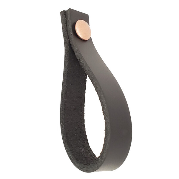 Puxador Dofi Parafuso - Couro Legítimo Marrom Escuro - Parafu