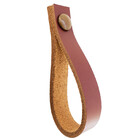 Puxador Dofi Parafuso - Couro Legítimo Mogno - Parafuso Marrom