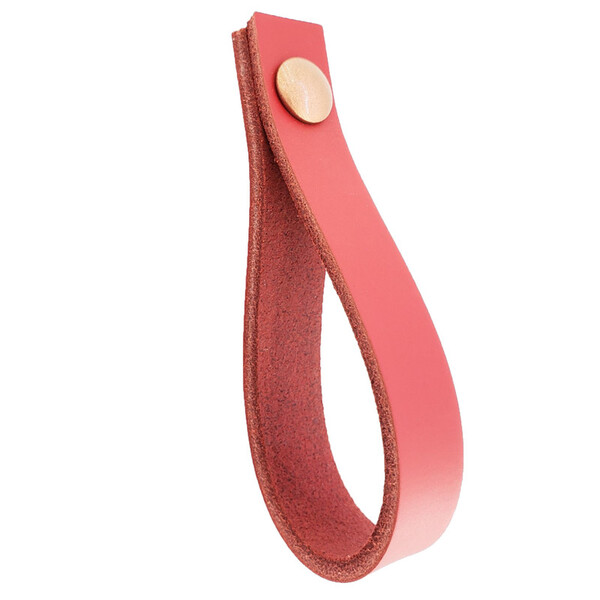 Puxador Dofi Parafuso - Couro Legítimo Vermelho - Parafuso Co