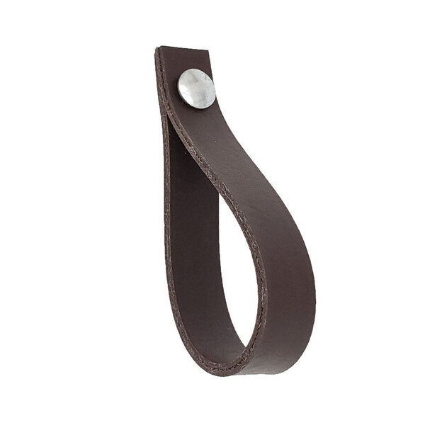 Puxador Dofi Parafuso - Textura De Couro Marrom Escuro - Para