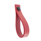 Puxador Dofi Parafuso - Textura De Couro Vermelho - Parafuso