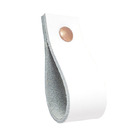 Puxador Doko Parafuso - Couro Legítimo Branco - Parafuso Rose