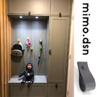 Puxador Doko Parafuso - Couro Legítimo Cinza - Parafuso Preto