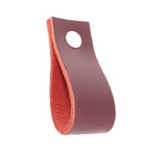 Puxador Doko Parafuso - Couro Legítimo Marsala - Parafuso Bra