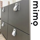 Puxador Doko Parafuso - Couro Legítimo Preto - Parafuso Cobre