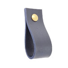 Puxador Doko Parafuso - Textura De Couro Azul Marinho - Paraf