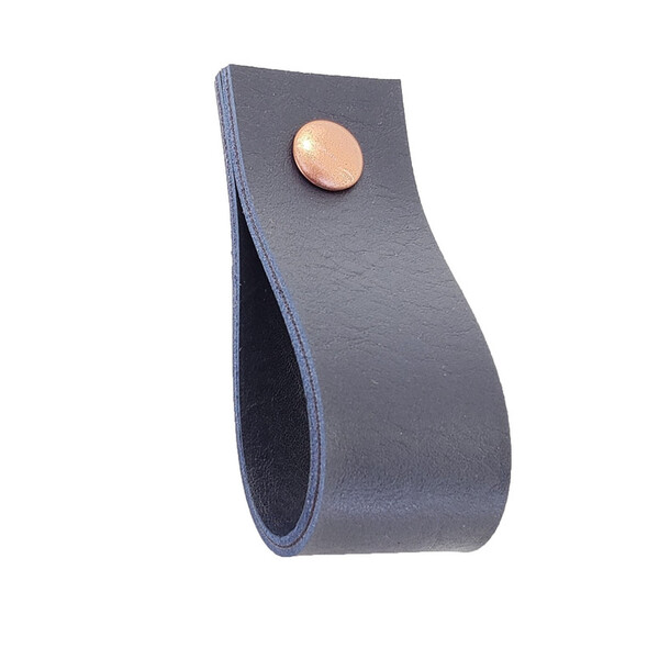 Puxador Doko Parafuso - Textura De Couro Azul Marinho - Paraf