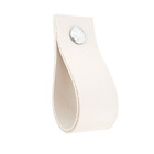 Puxador Doko Parafuso - Textura De Couro Creme - Parafuso Cro