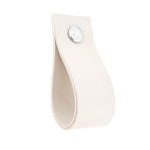 Puxador Doko Parafuso - Textura De Couro Creme - Parafuso Cro