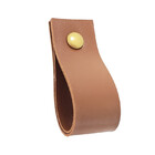 Puxador Doko Parafuso - Textura De Couro Marrom - Parafuso Do