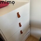 Puxador Doko Parafuso - Textura De Couro Marrom - Parafuso Ma