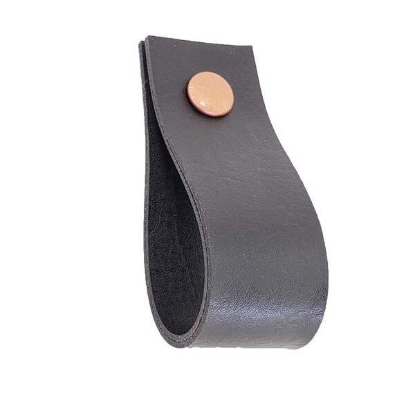 Puxador Doko Parafuso - Textura De Couro Preto - Parafuso Cob