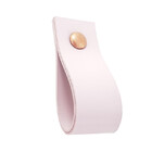 Puxador Doko Parafuso - Textura De Couro Rosa - Parafuso Cobre