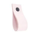 Puxador Doko Parafuso - Textura De Couro Rosa - Parafuso Preto