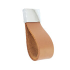 Puxador Doko Square 05 - Couro Legítimo - Cor Marrom